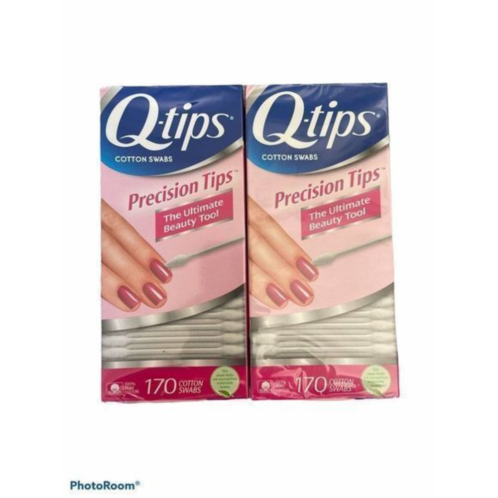 2-Pk Q-Tips Cotton‎ Swabs Precision Tip 170 Count New, Sealed qtips
